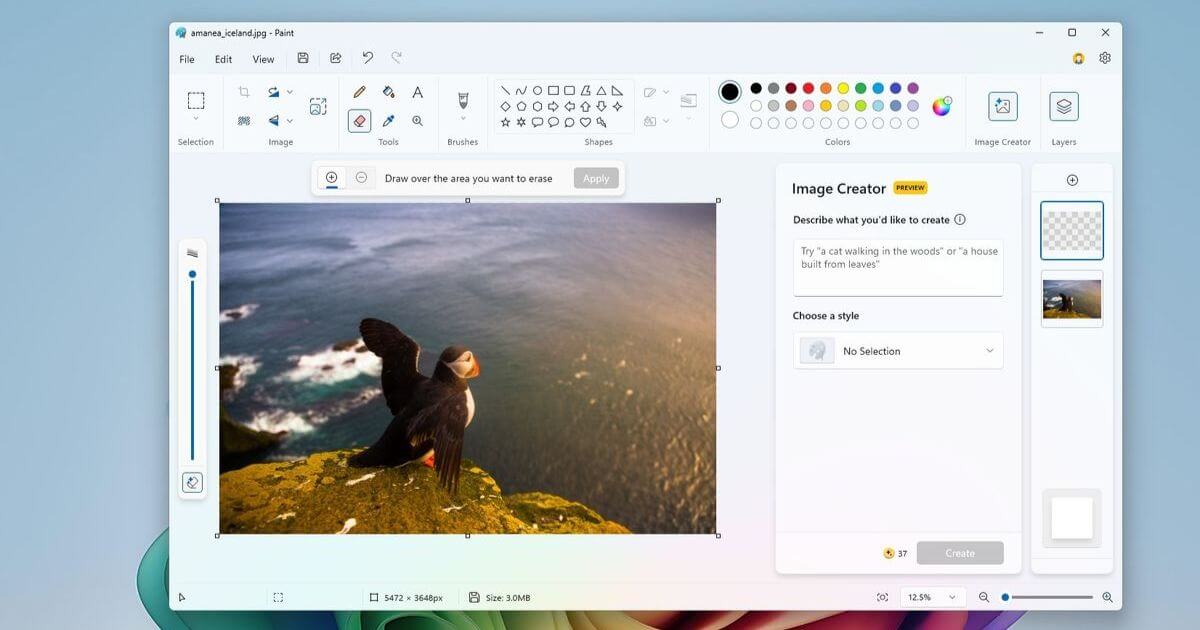 Microsoft Paint Copilot