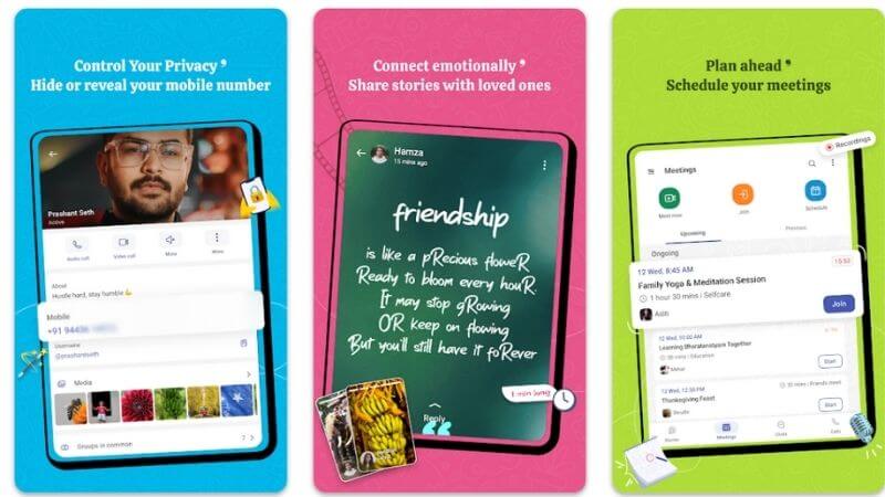 Arattai Messenger Features