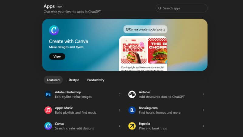 ChatGPT Apps Directory
