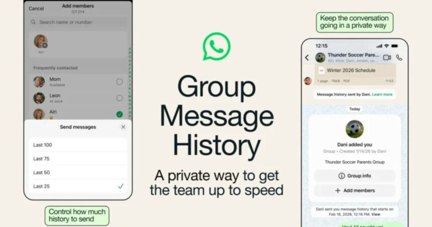 WhatsApp Group Message History