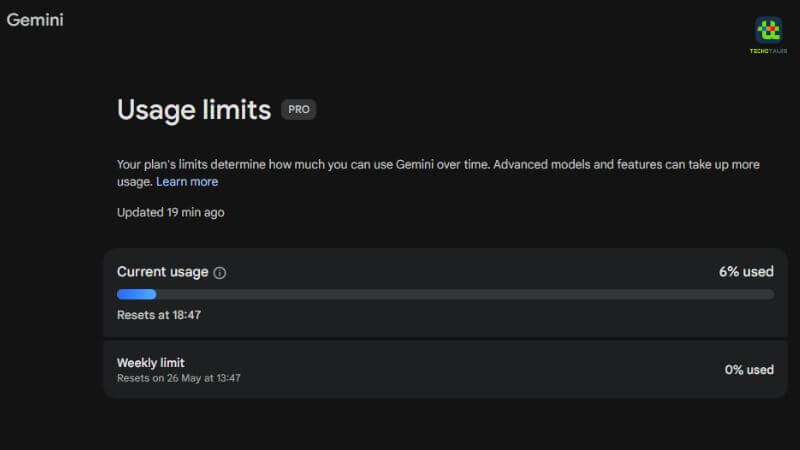 Google Gemini Usage Dashboard