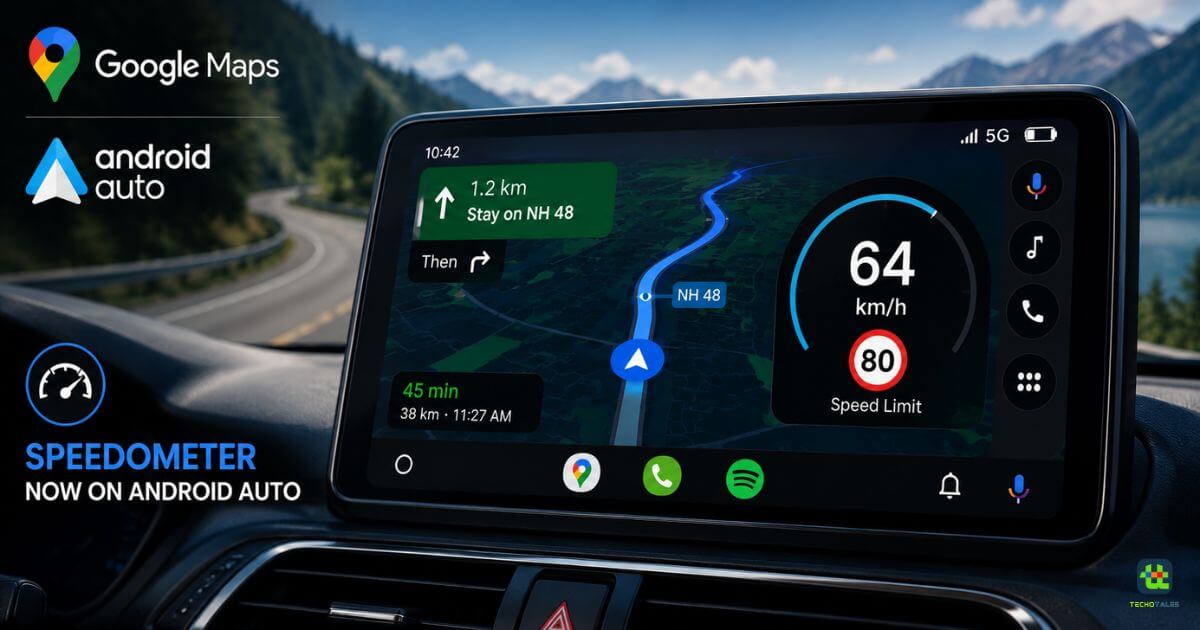 Google Maps Android Auto Built In Speedometer
