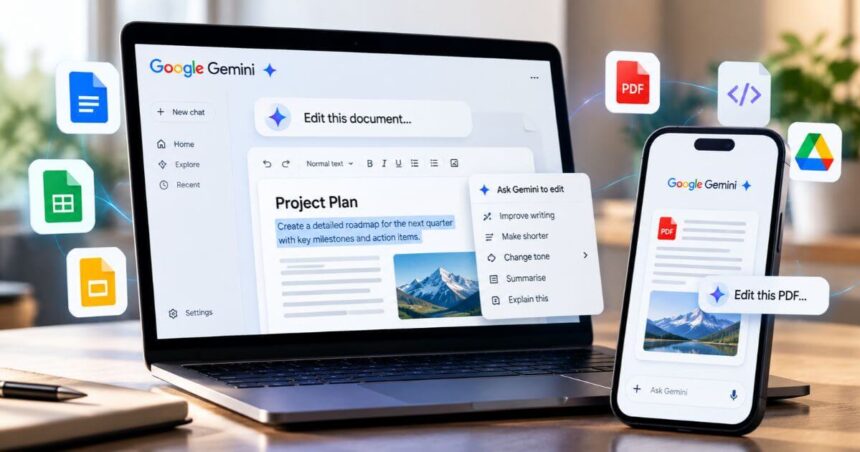 Google Gemini Edit PDF Spreadsheets